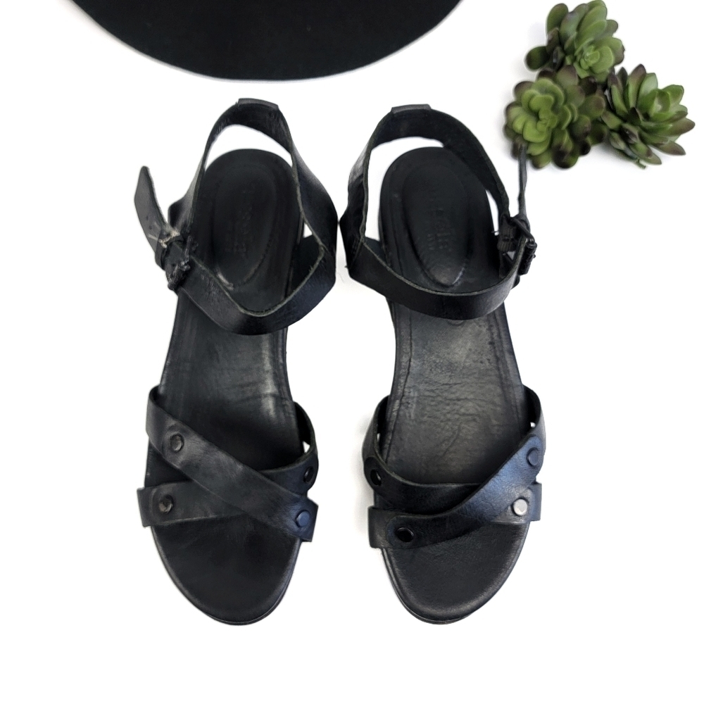 Bussola Poppy Cloud Leather Ankle Strap Sandals